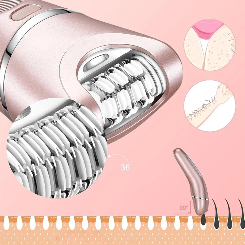 Maliben | SkInglide 3-in-1 Electric Shaver – Waterproof And Rechargeable