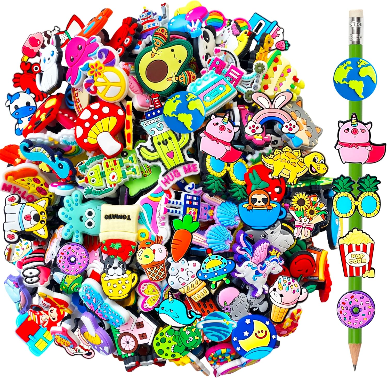 Maliben | 100 Pcs Cute Pencil Topper Decoation