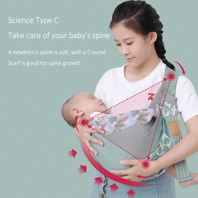 Maliben | Comfortable Baby Sling With Breathable Material – Supports Back And Neck – For Newborns And Toddlers