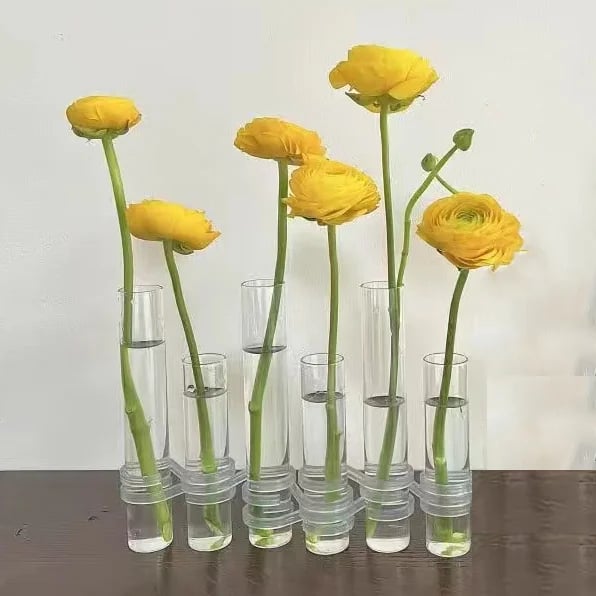Maliben | Flexible Flower Vases With Hinges | Modern Glass Tube Vase