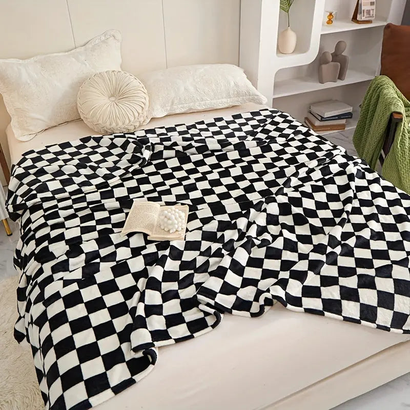 Maliben Classic Check Blanket – Soft and Warm Blanket for Sofa and Bedroom