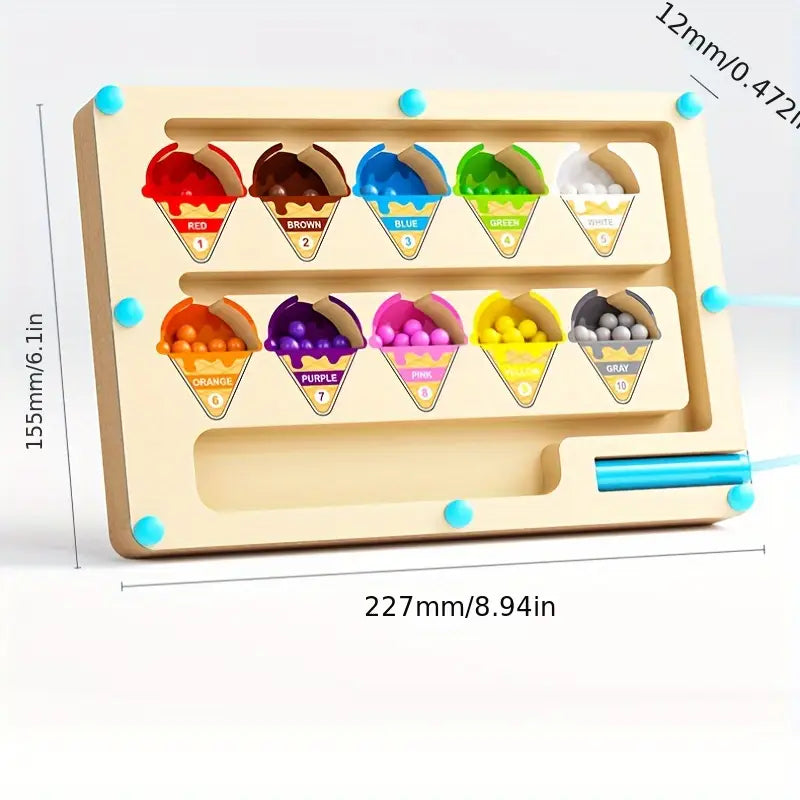 Maliben | Magnetic Ice Maze Puzzle - Colorful Educational Toy For Children From 3 Years