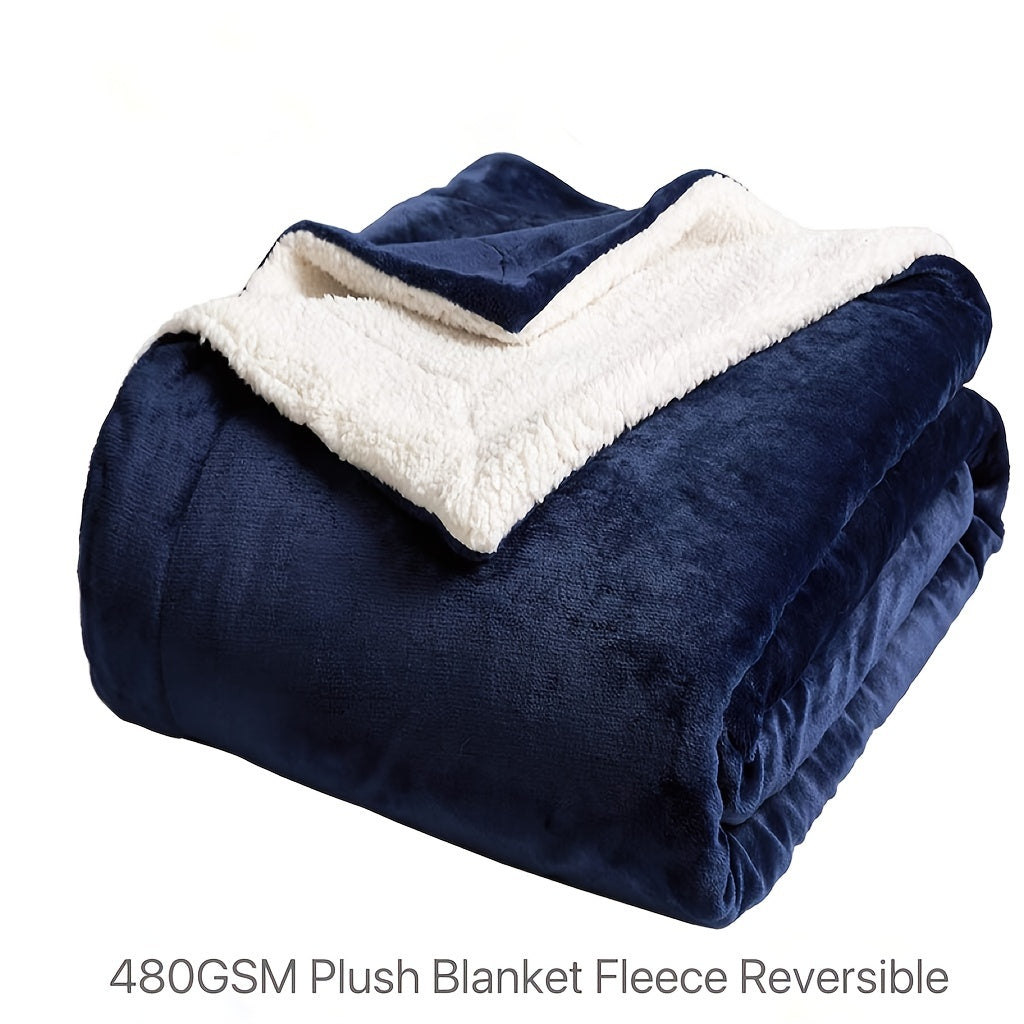 Maliben | Chic Sherpa Fleece Blanket For Optimal Comfort