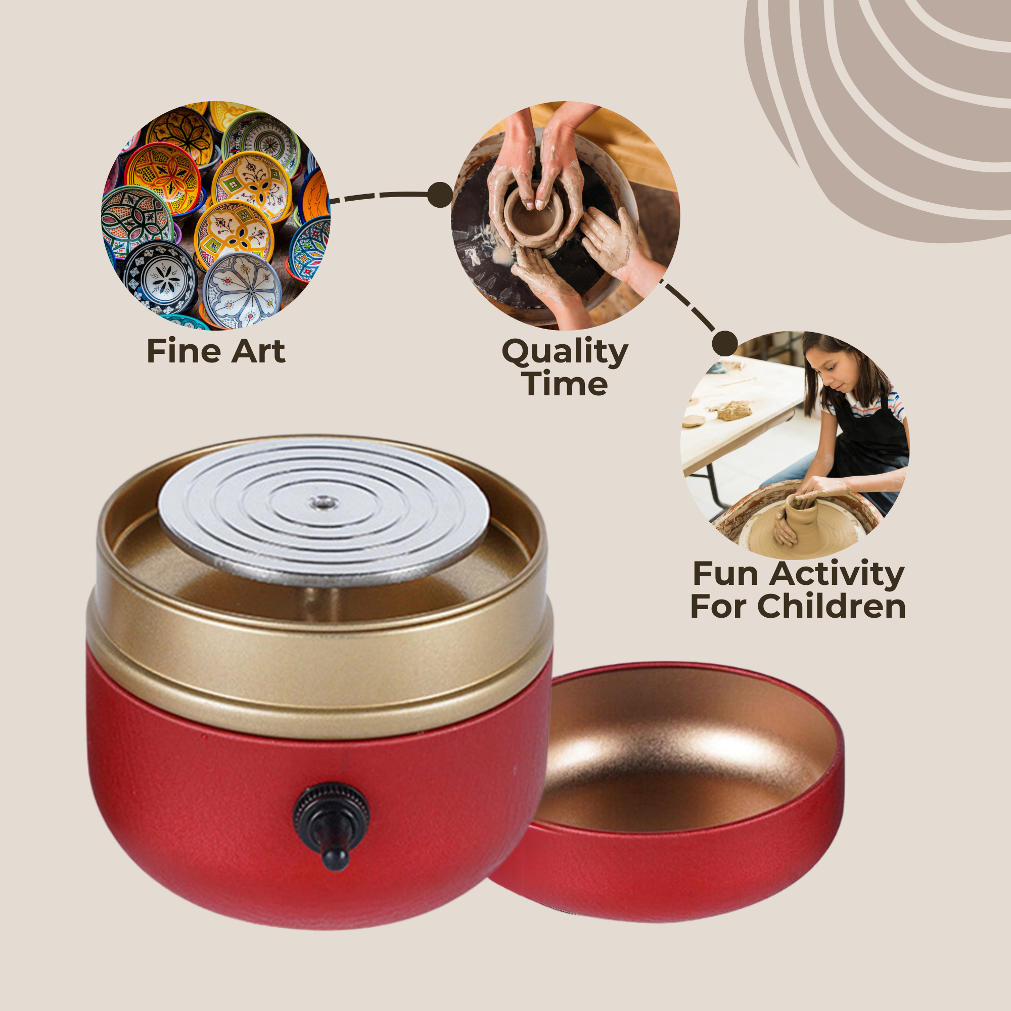 Maliben | Fire Forge Mini Pottery Machine — CreAtive Freedom And Relaxed Masterpieces Right at Home