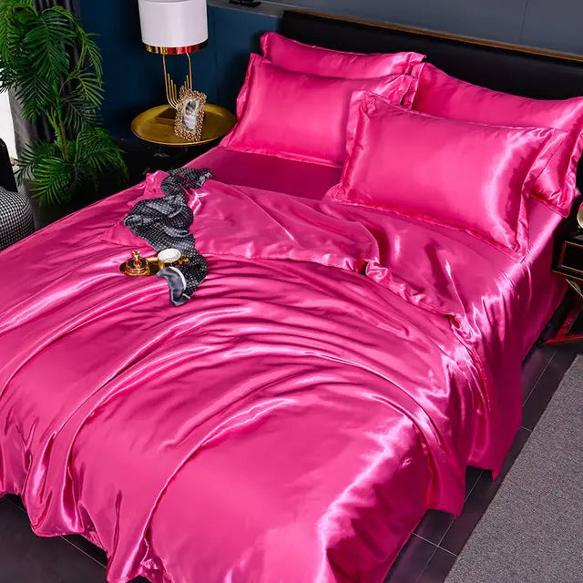 Maliben | Luxury Solid Satin Duvet Cover - Silkserenity