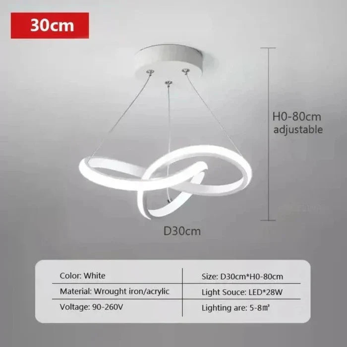 Maliben | Modern Led Ceiling Lamp - Waveglow