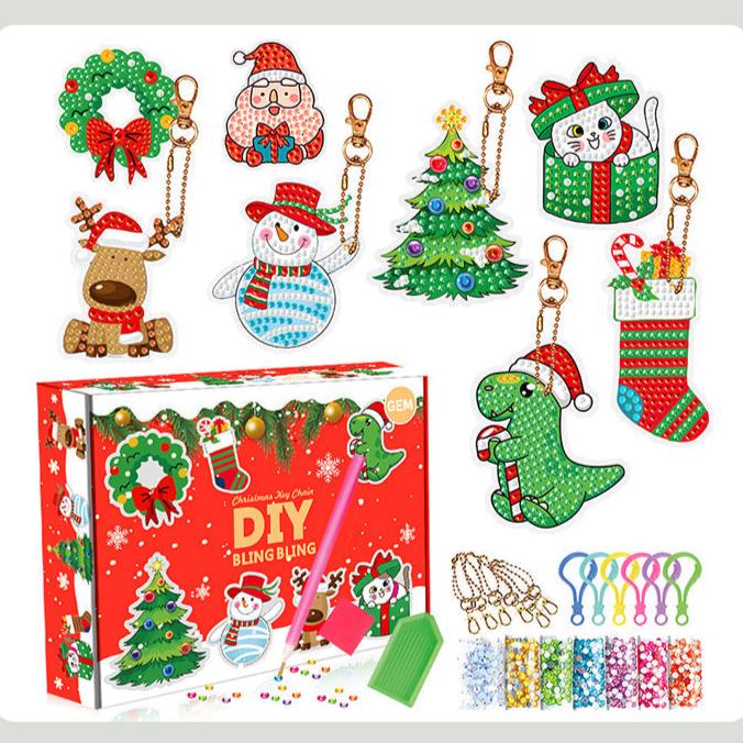 Maliben | Sparklyxmas | Festive Surprise - Diy Diamond Painting Keychain Blind Box