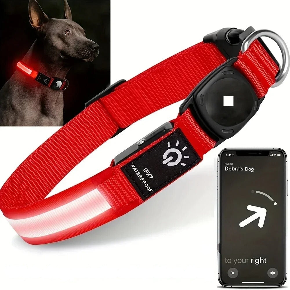 Maliben | Flashing Dog Collars – Waterproof LED Light Up Dog Collar with USB Rechargeable Glow, Dog Collars Illuminated for Night Safety, All Sizes