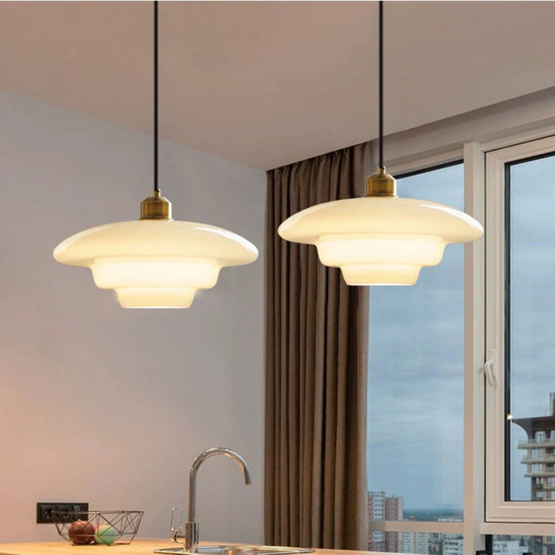Maliben | White Glass Design Pendant Lamp