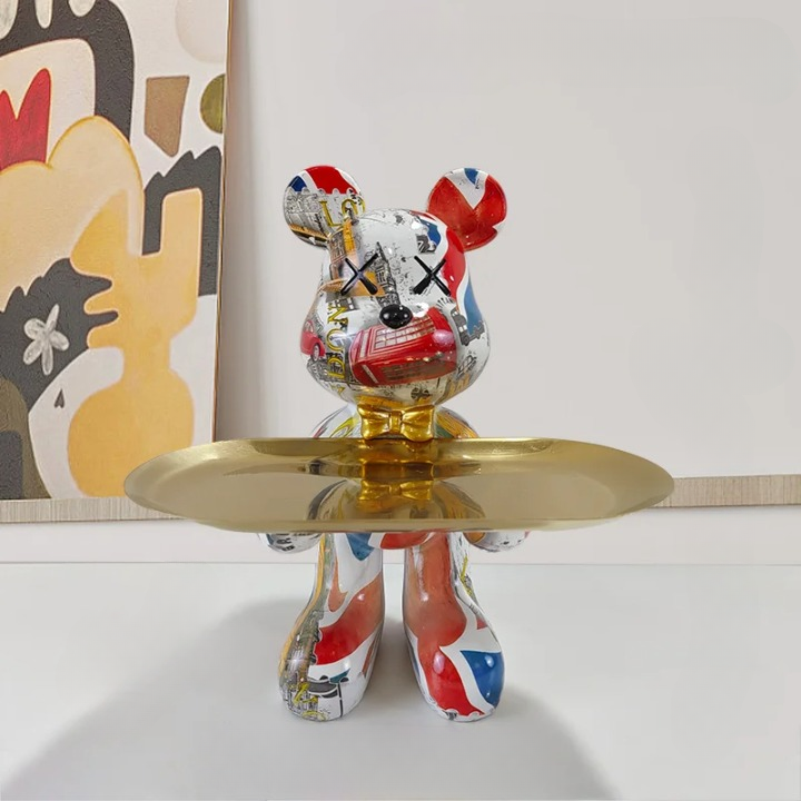 Maliben | Bear Statue With Tray