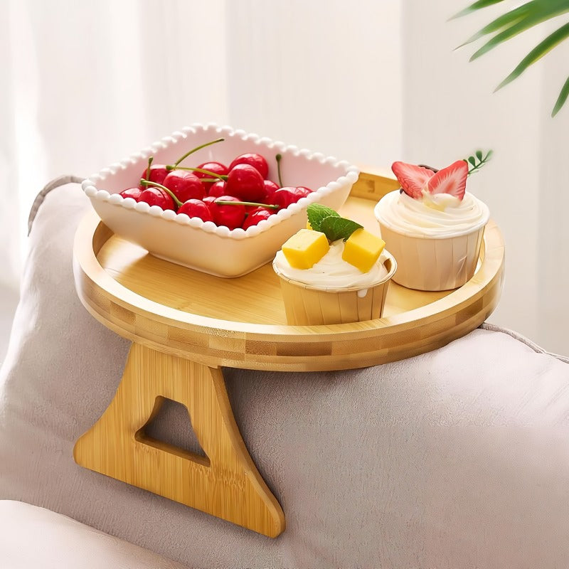 Maliben | Wooden Sofa Armrest Side Table
