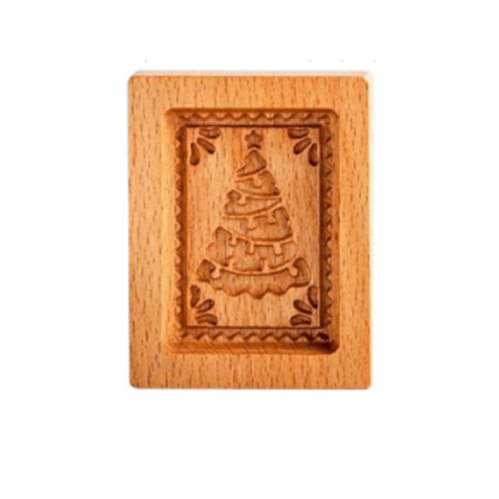 Maliben | Wooden Cookie Mold Set | Engraved Pastry Stamps | Gingerbread & Biscuit Press