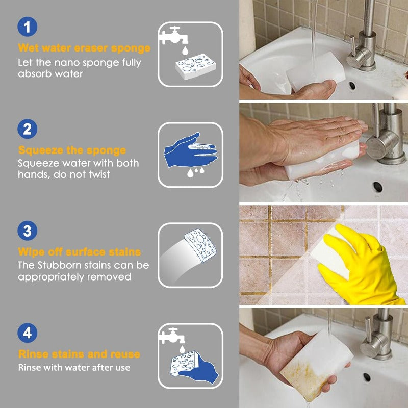 Maliben | High-Density Melamine Cleaning Sponges