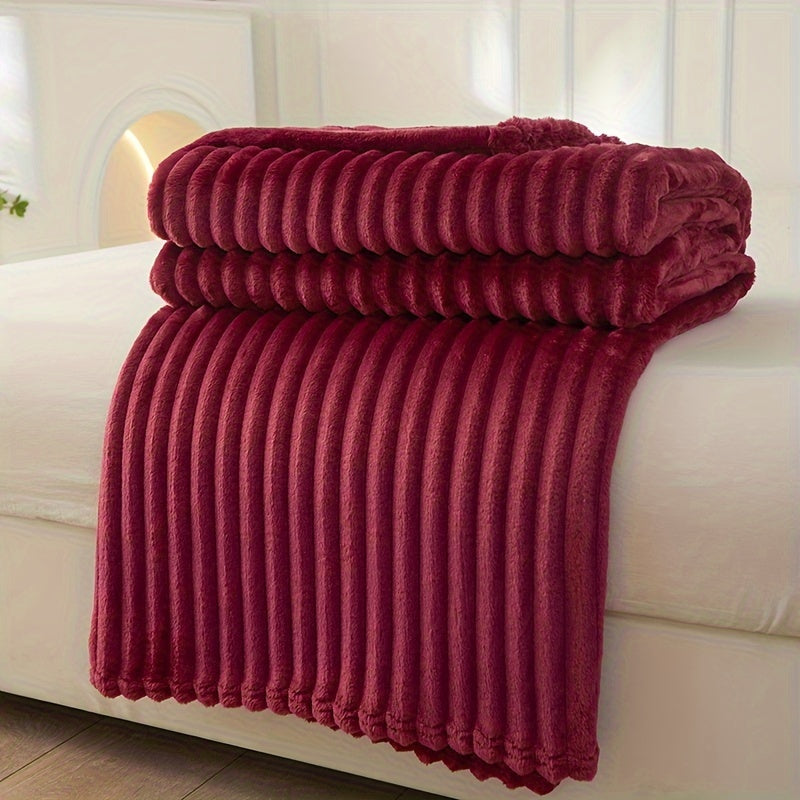 Maliben | Soft Plush Blanket With Rib Pattern