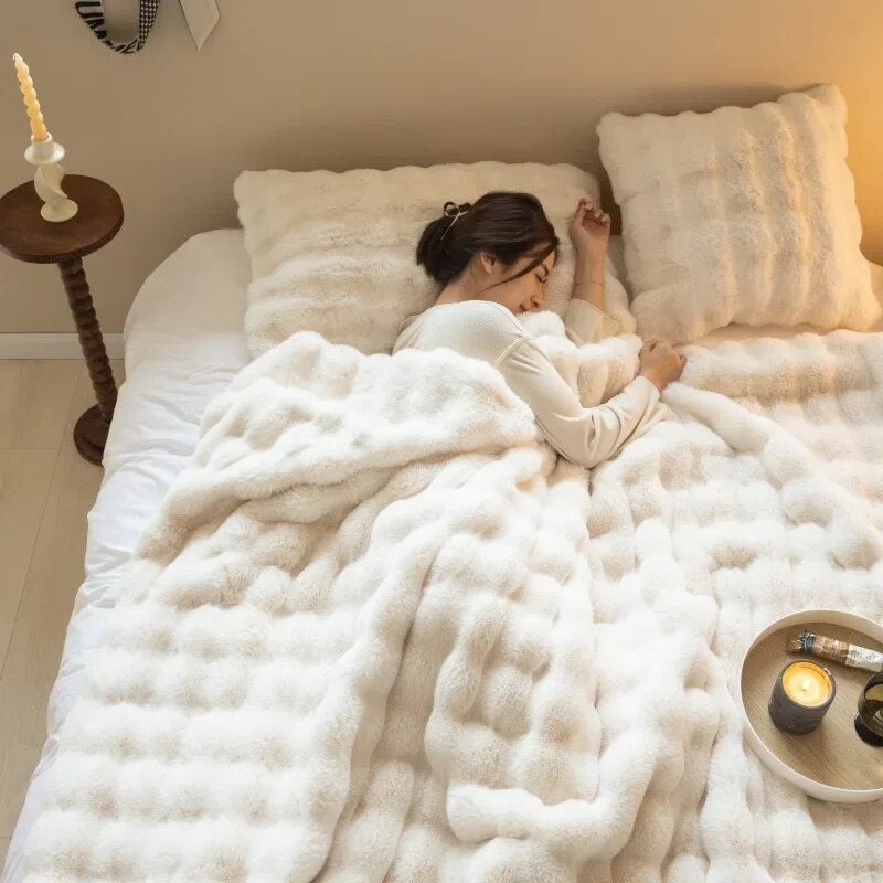 Maliben | Snugglesoft Plush Blanket | Reversible | Year-Round Warmth | Fleece
