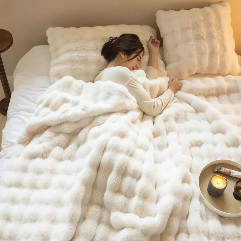 Maliben | Snugglesoft Plush Blanket | Reversible | Year-Round Warmth | Fleece