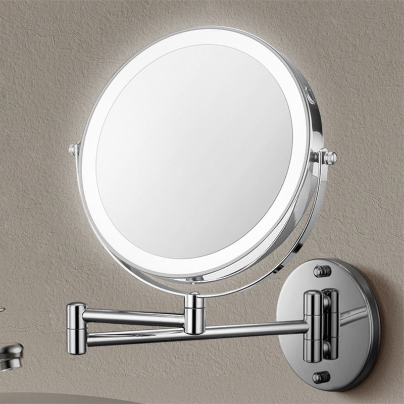 Maliben | Rechargeable Wall-Mounted ShavIng Mirror | 360° Rotation. 1x/10x Magnification And Adjustable Led Lighting For Use in The Bathroom