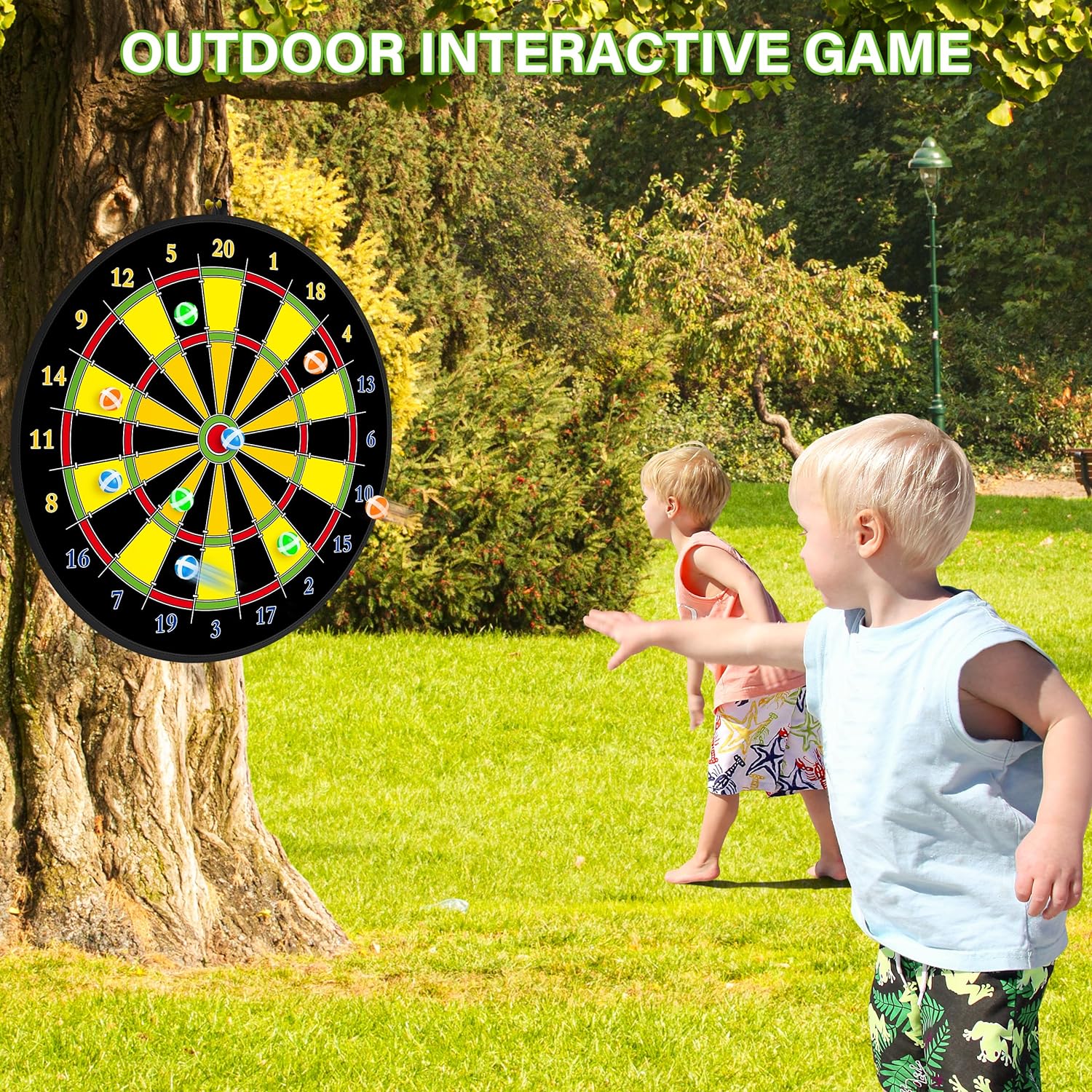 Maliben | Large Double-Sided Dartboard For Kids – Play, Learn And Relax