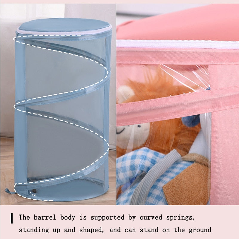 Maliben | Fluffy Friend Kids Toy Storage Organizer Bucket
