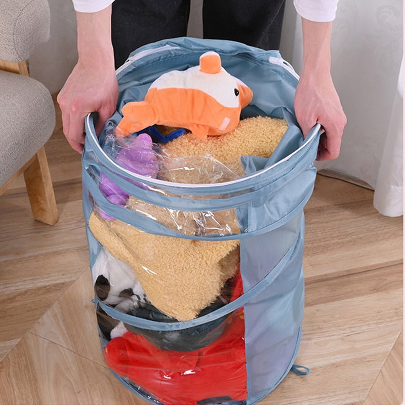 Maliben | Fluffy Friend Kids Toy Storage Organizer Bucket