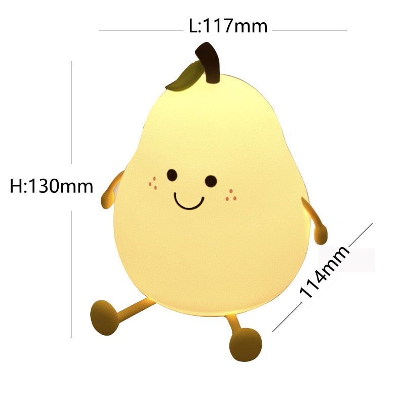 Maliben | Cute Pear Bedside Touch Night Lamp