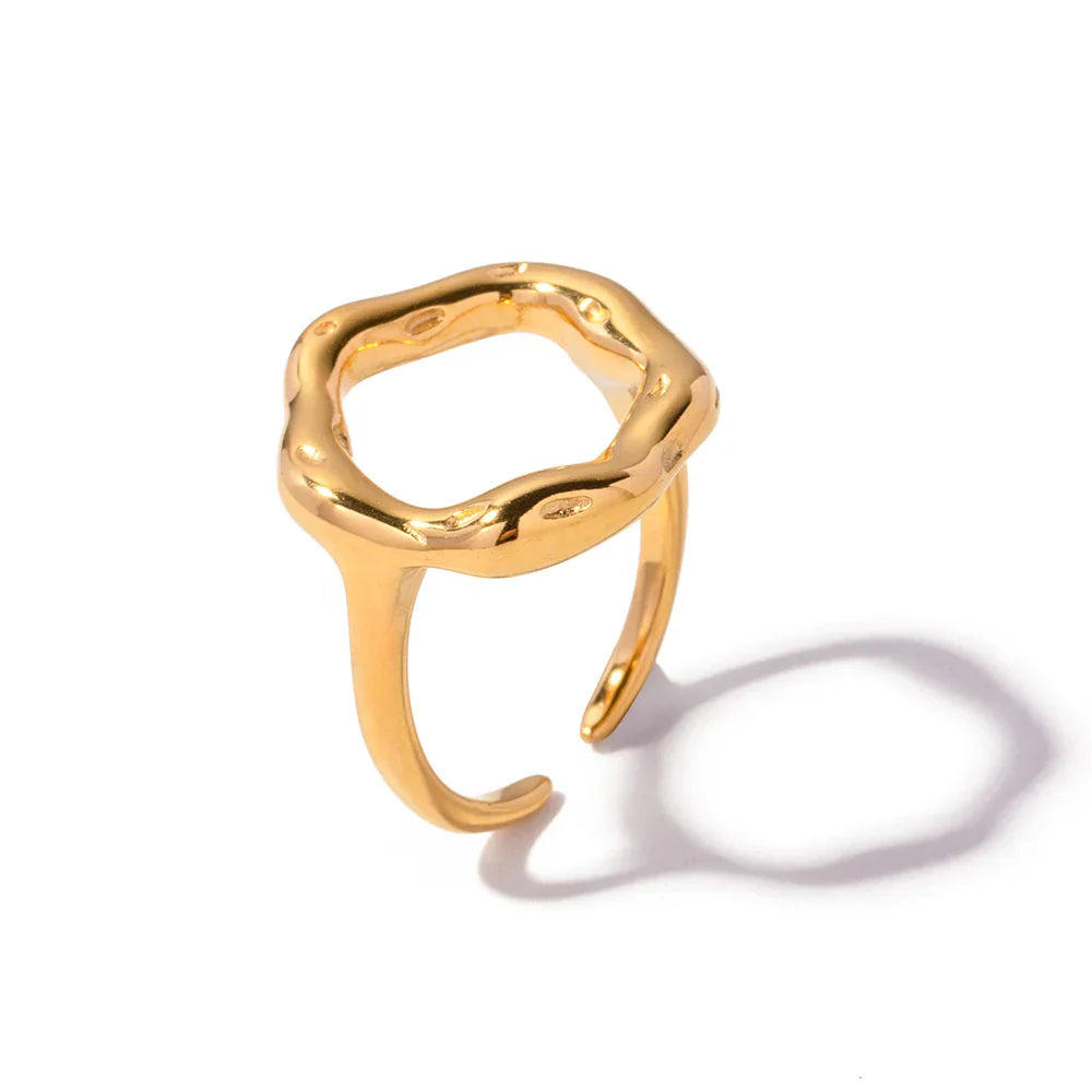 Maliben | 18k Melted Flower Open Ring
