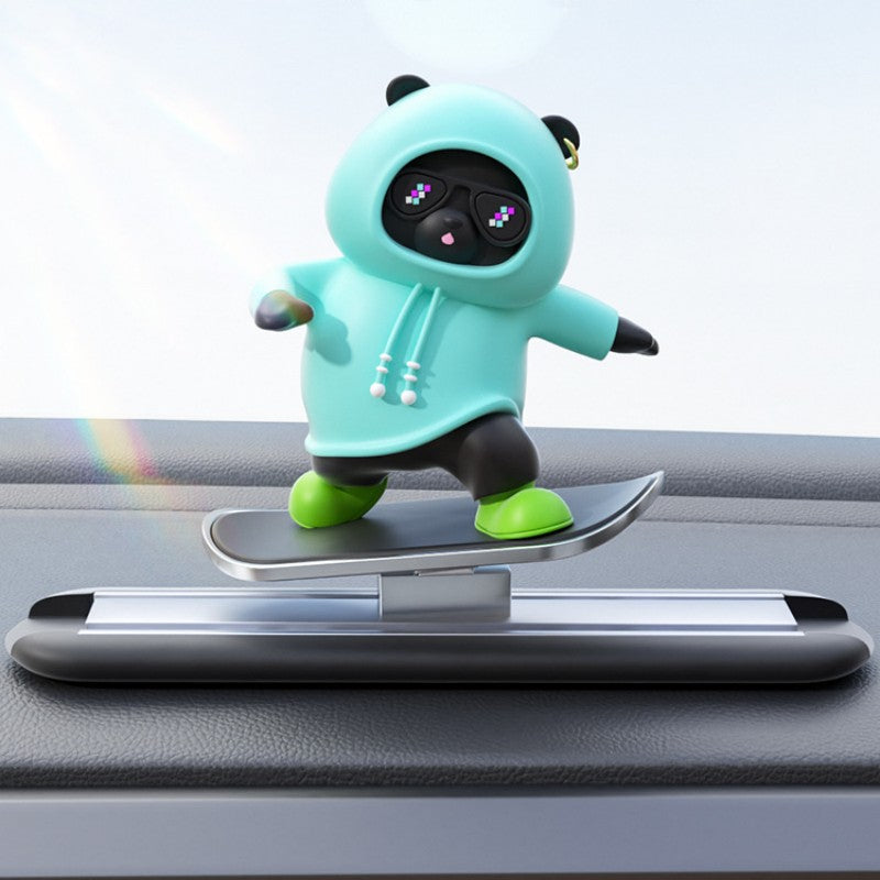 Maliben | Car-Mounted Cartoon Skateboarding Bear Sliding Ornament