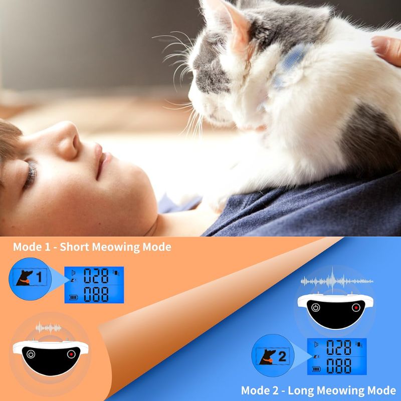 Maliben | Cat Shock Collar with Remote for Effective Meowing Control