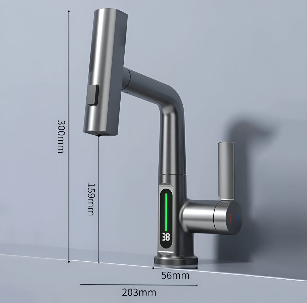 Maliben | Adjustable Kitchen Faucet With Temperature Display
