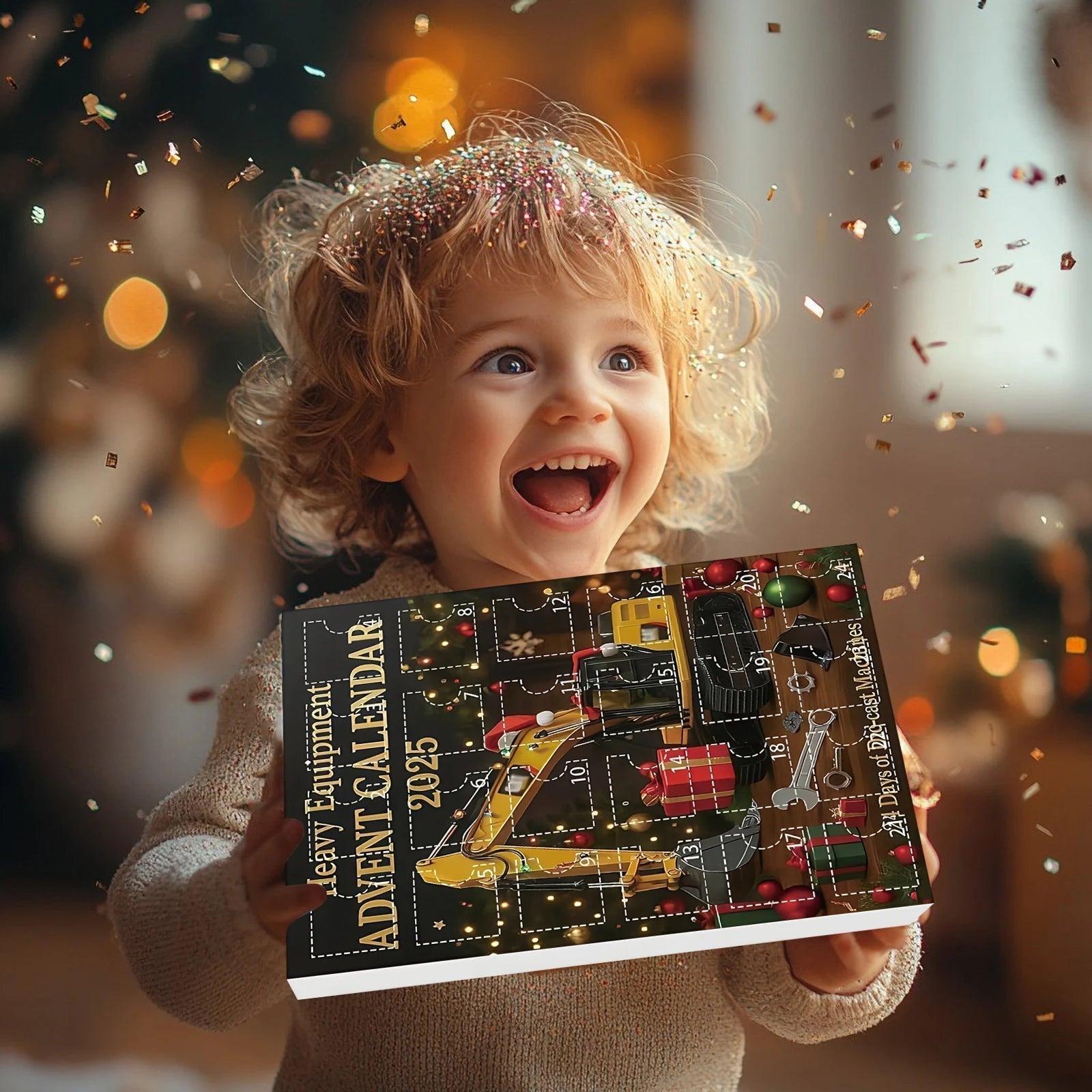 Maliben | Advent Calendar For Children | Ornaments In The Shape Of Construction Vehicles