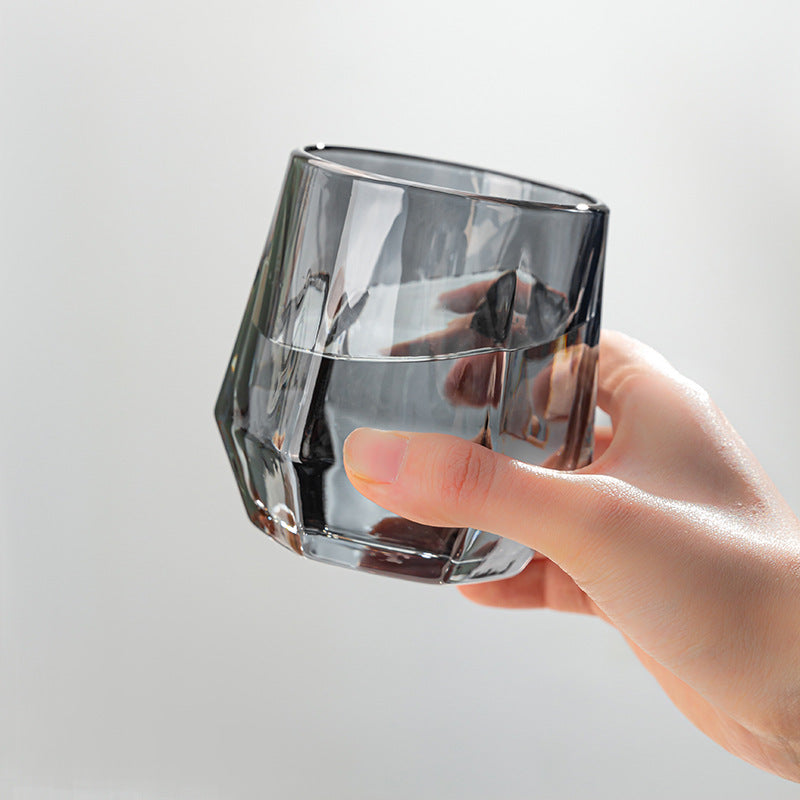 Maliben | Amber hexagonal Glass Cups