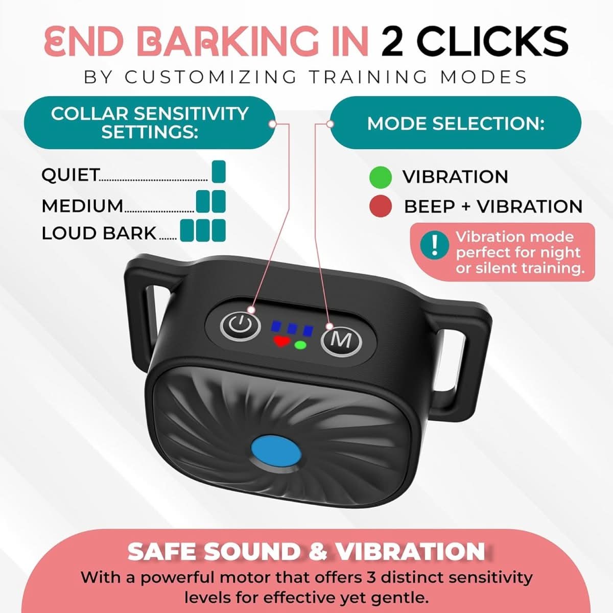 Maliben | Gentle training collar with sound & vibration
