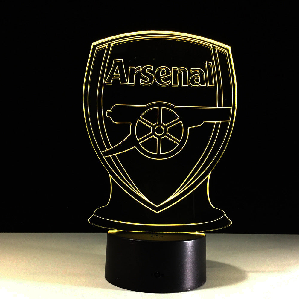 Maliben | Football Arsenal 3d Optical Illusion Lamp