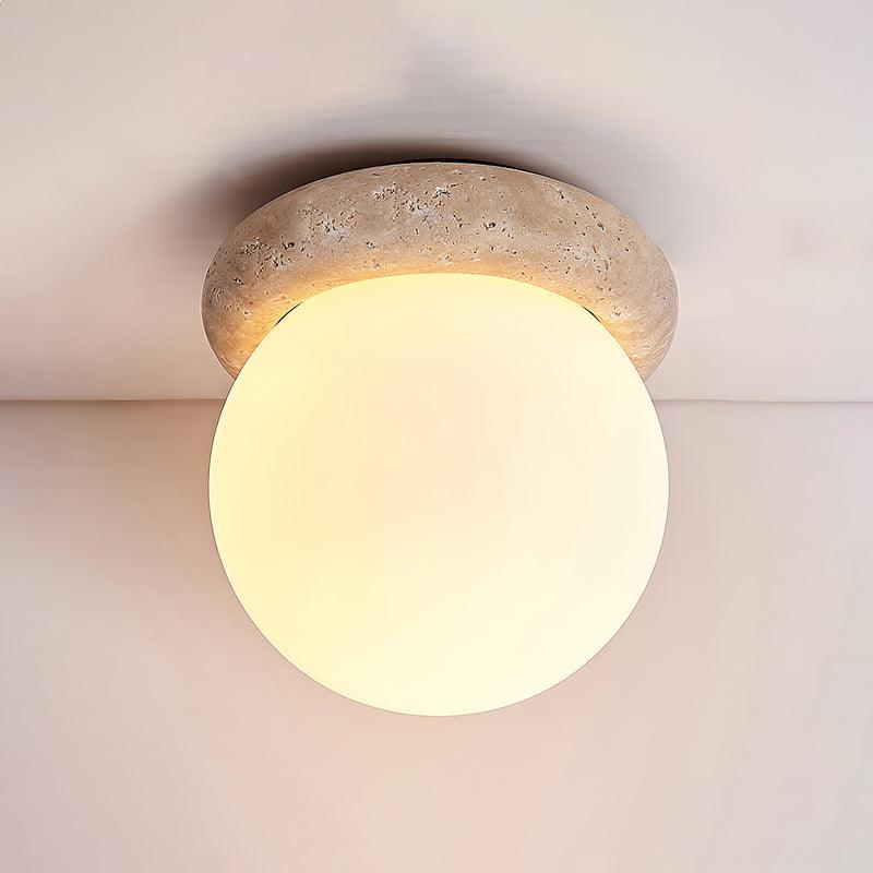 Maliben | Travertine Led Ceiling Lamp