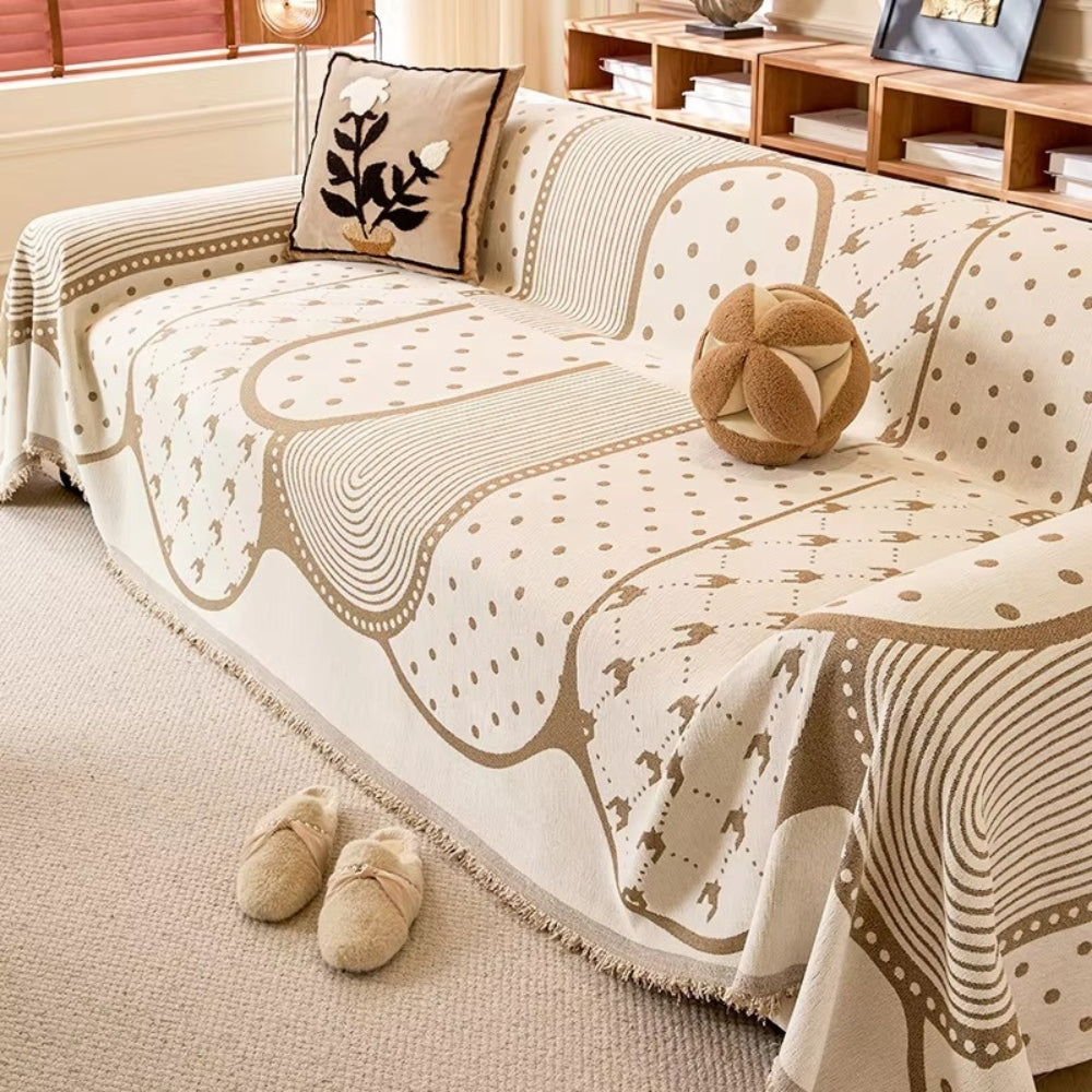 Maliben | Asymmetry Blob Chenille Sofa Cover
