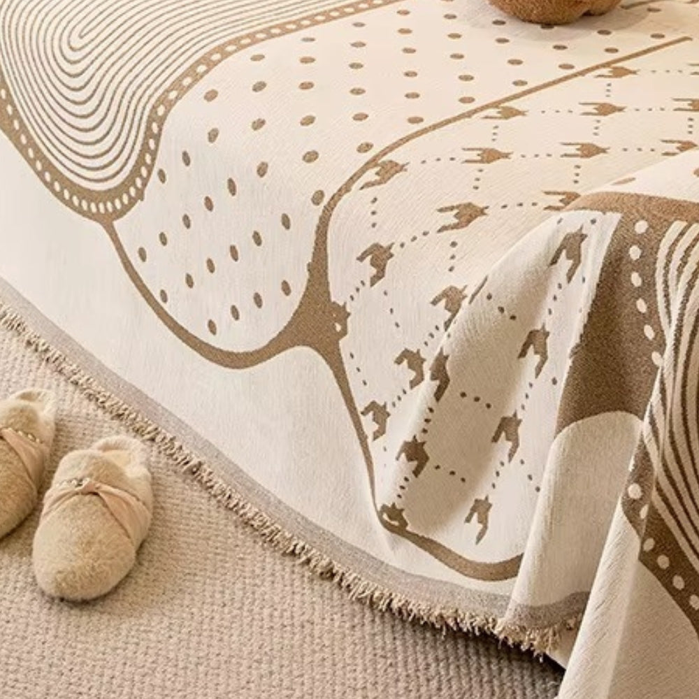 Maliben | Asymmetry Blob Chenille Sofa Cover