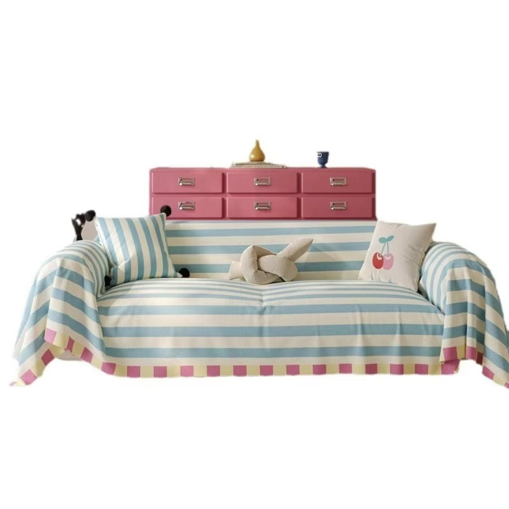 Maliben | Atelier Pastel Striped Sofa Cover