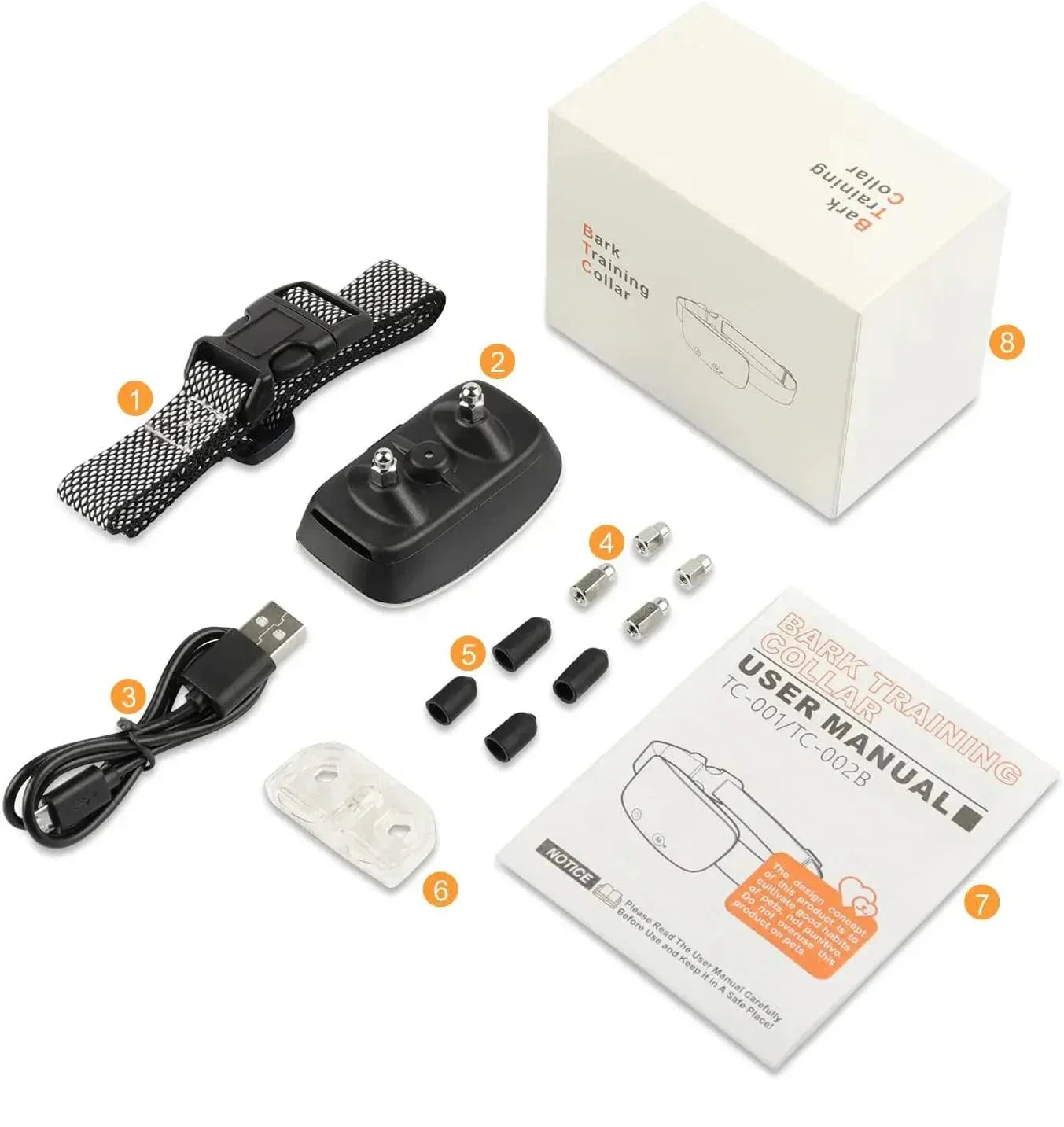 Maliben | Automatic No-Bark Dog Collar – Rechargeable Waterproof Anti-Barking Training Collar for All Breeds