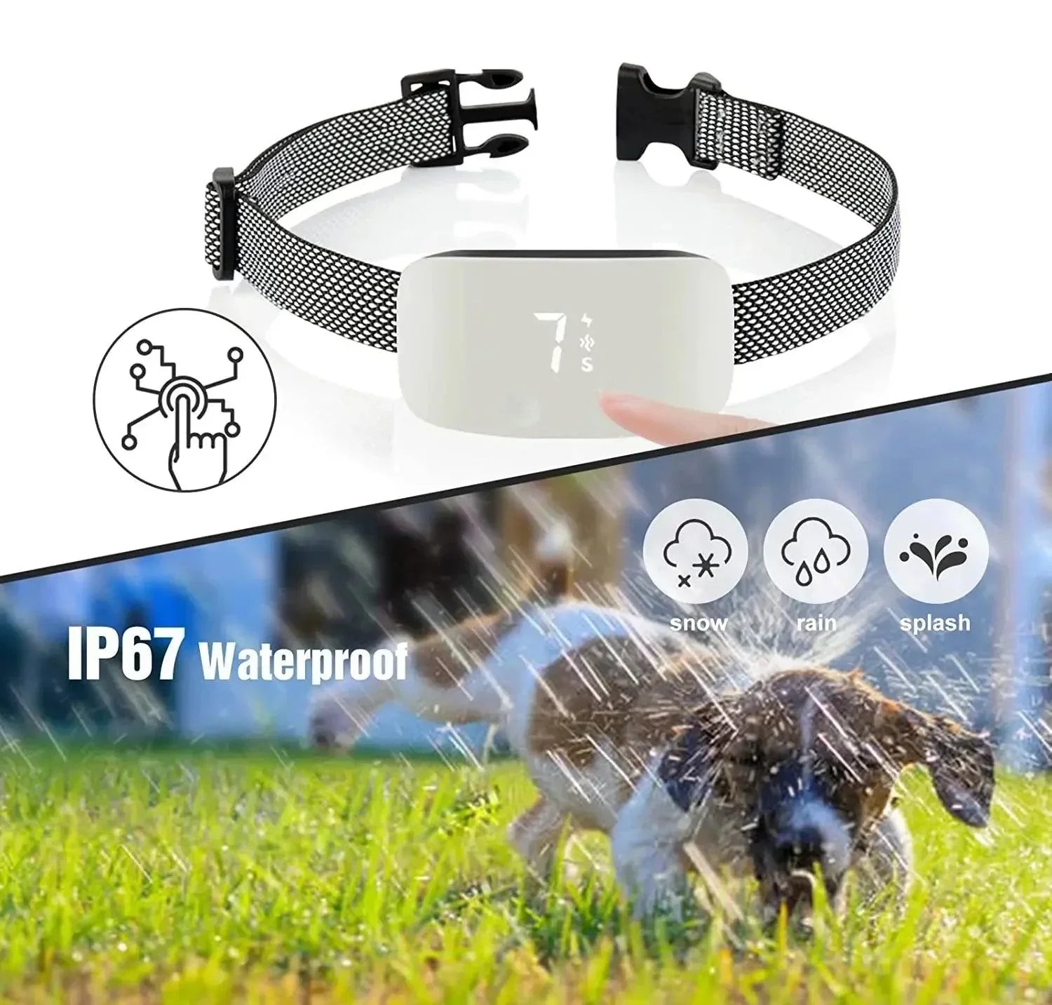 Maliben | Automatic No-Bark Dog Collar – Rechargeable Waterproof Anti-Barking Training Collar for All Breeds