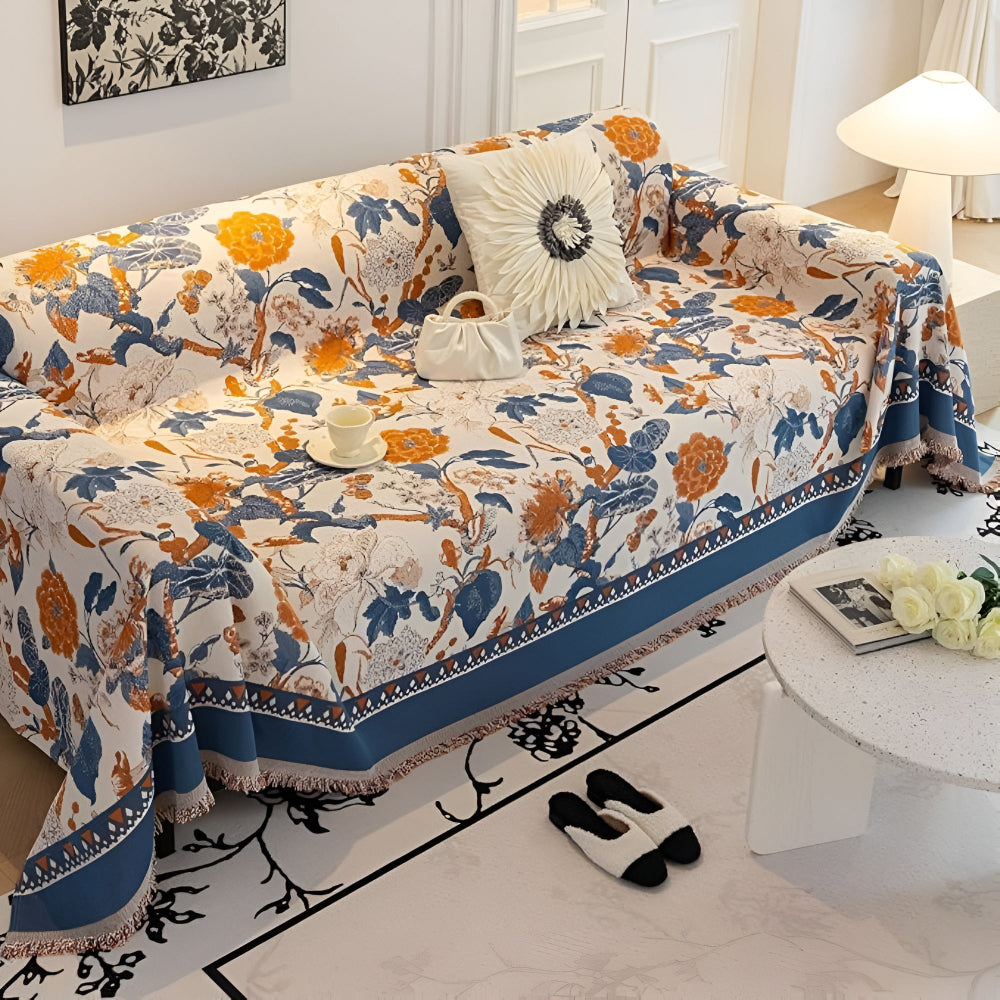 Maliben | Autumn Vines Jacquard Sofa Cover