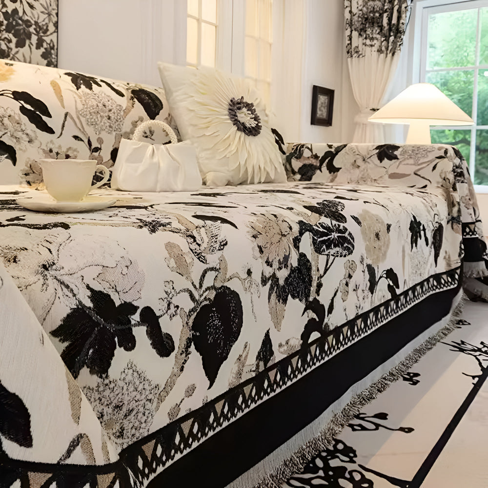 Maliben | Autumn Vines Jacquard Sofa Cover