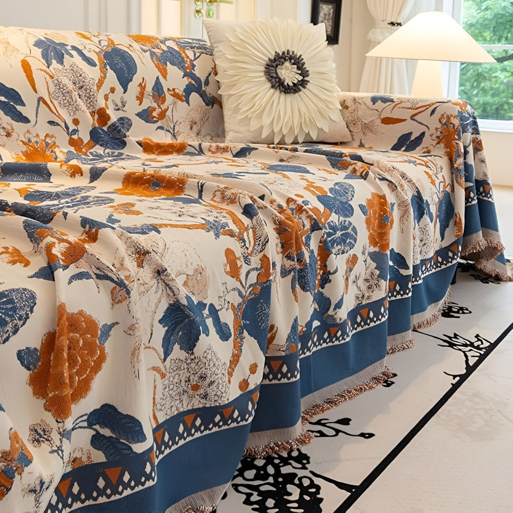Maliben | Autumn Vines Jacquard Sofa Cover