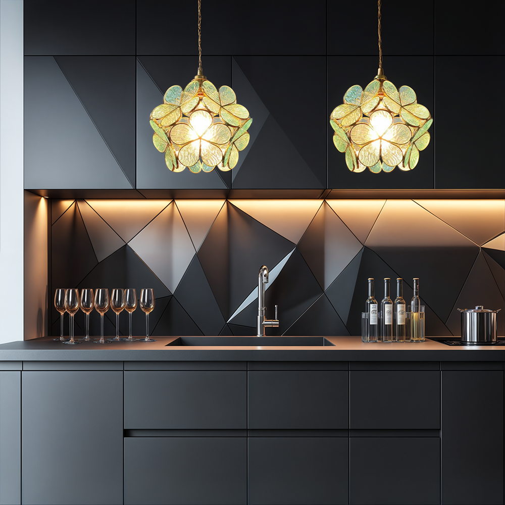 Maliben | Modern Flower Shape Glass Led Pendant Lamp