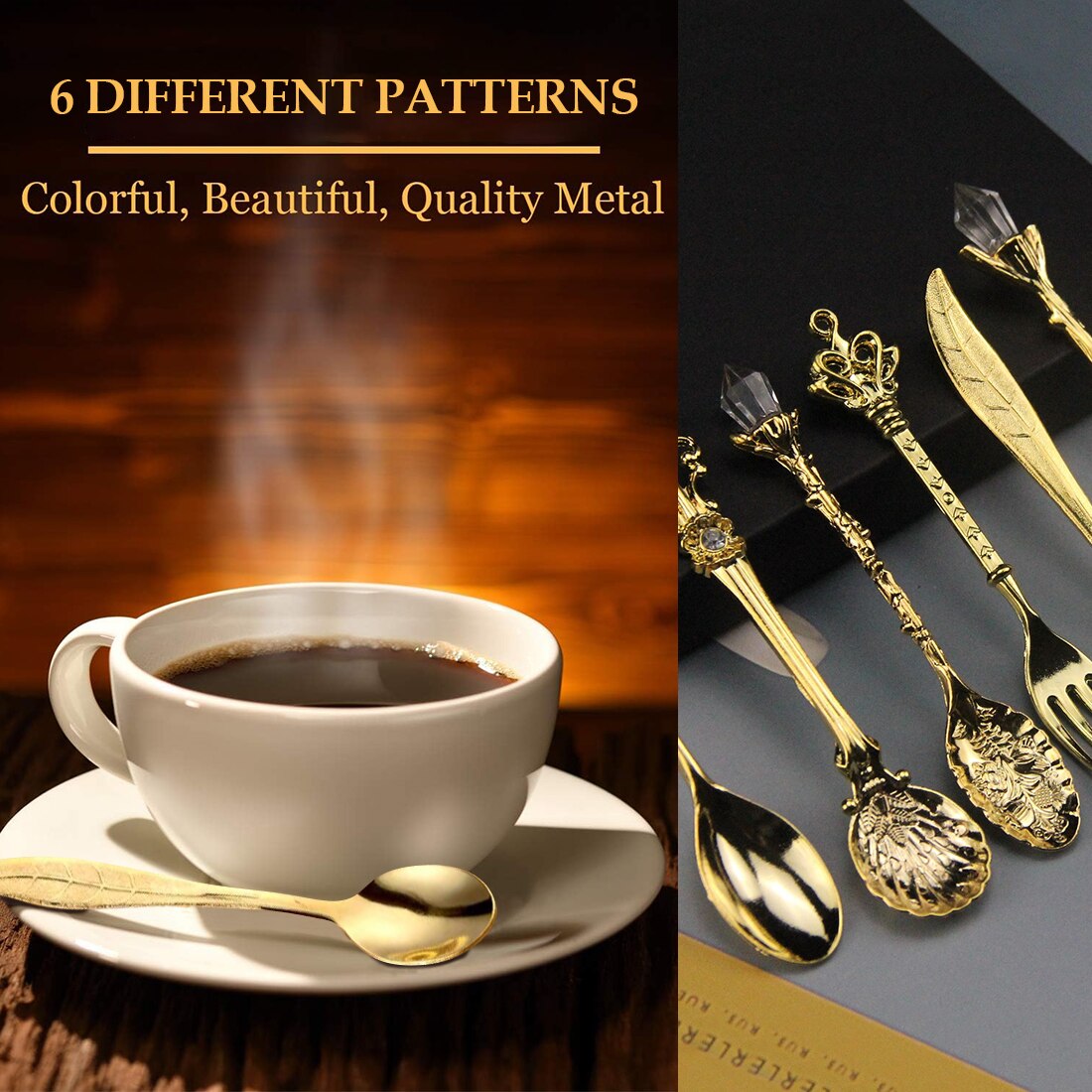 Maliben | Vintage Engraved Teaspoon – Classic Elegance For Your Table