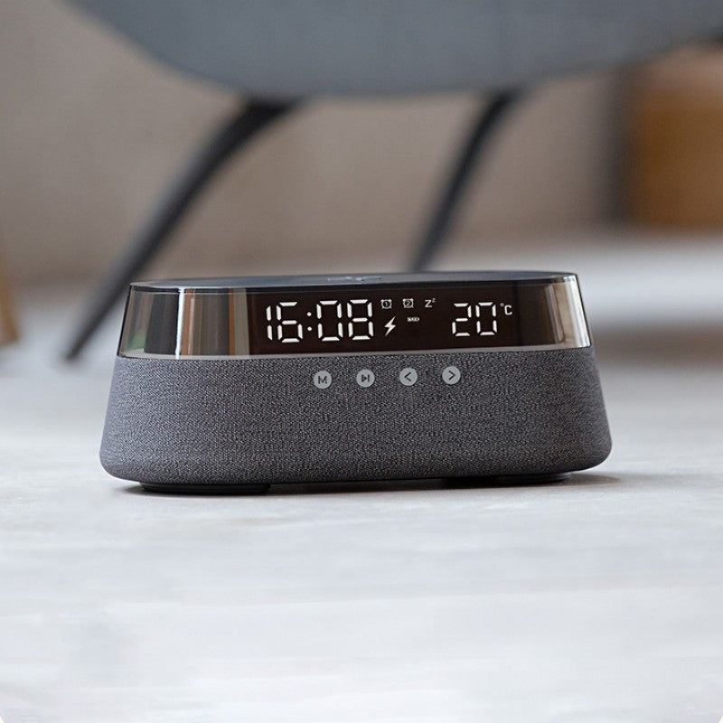 Maliben | Night Light Wireless Charging Alarm Clock Retro Bluetooth Speaker
