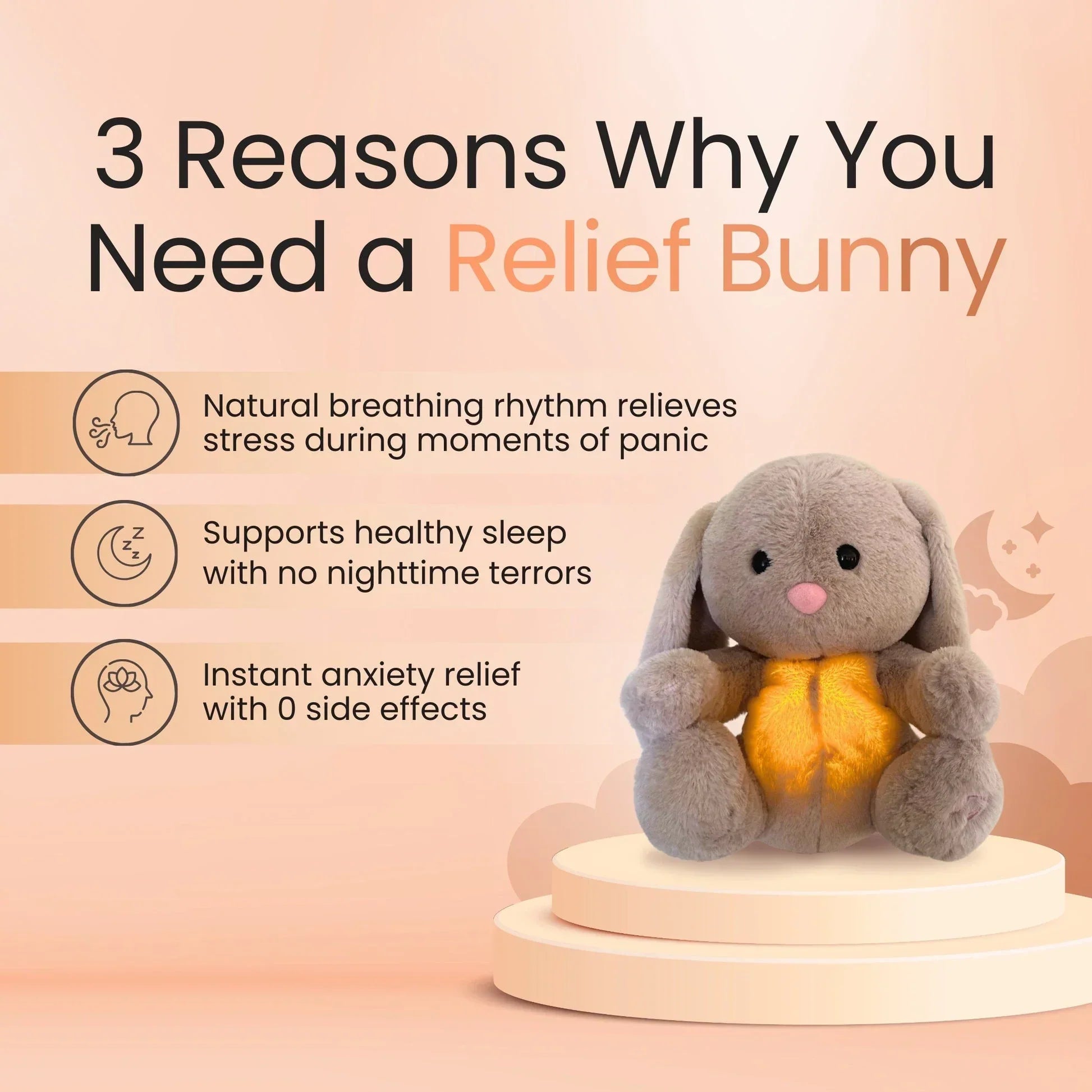 Maliben | Soothing Rabbit Plush - Bring Ultimate Calm With The Magical Rabbit For Babies