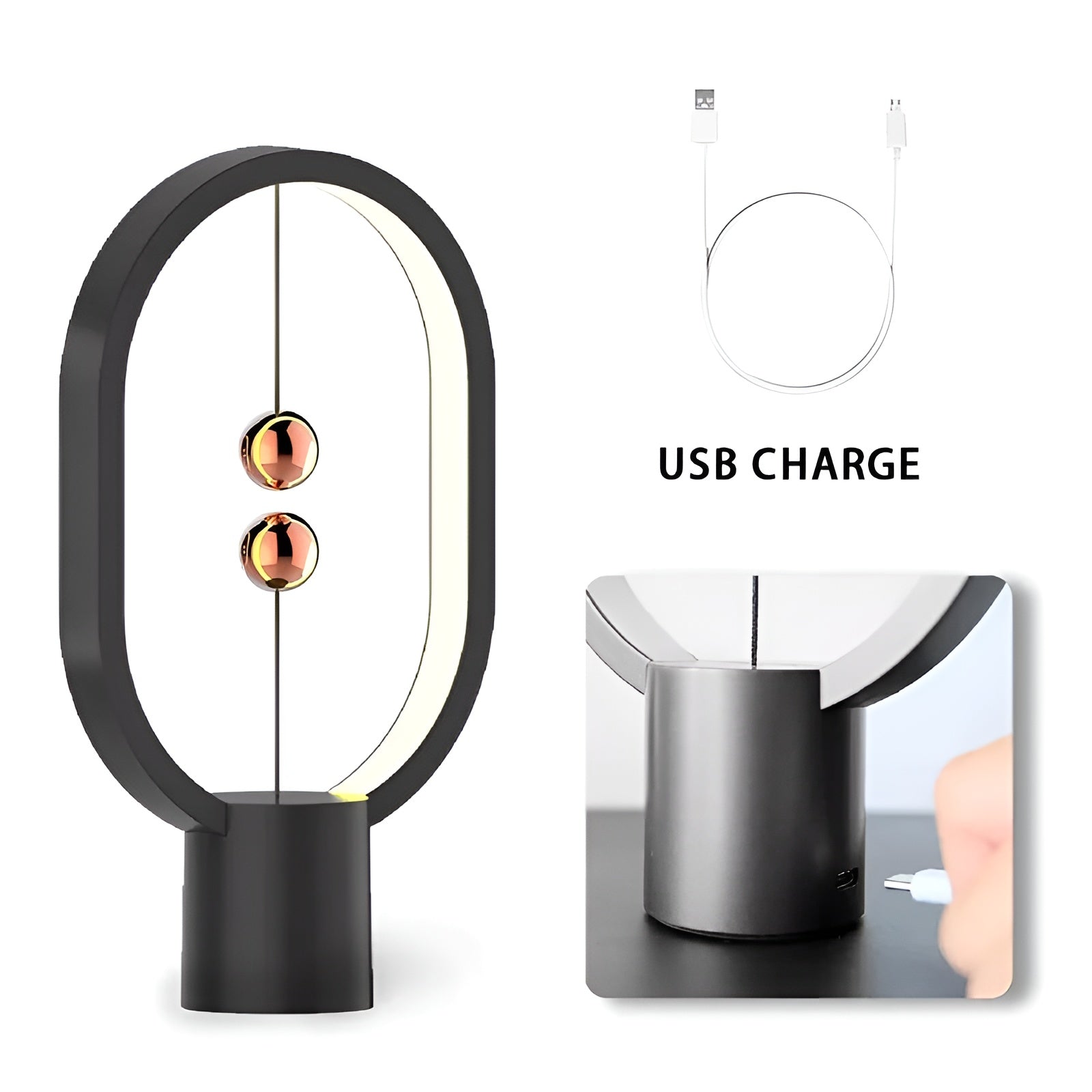 Maliben | Elegant Led Balanceglow Lamp – Refined Atmosphere & Usb Charging