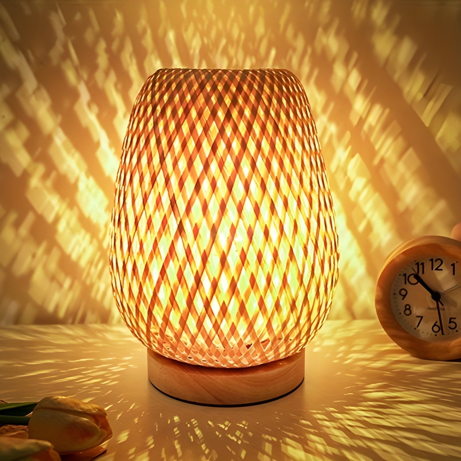 Maliben | Stylish Bamboo Table Lamp With Usb Power – Sustainable And Energy-Efficient Design