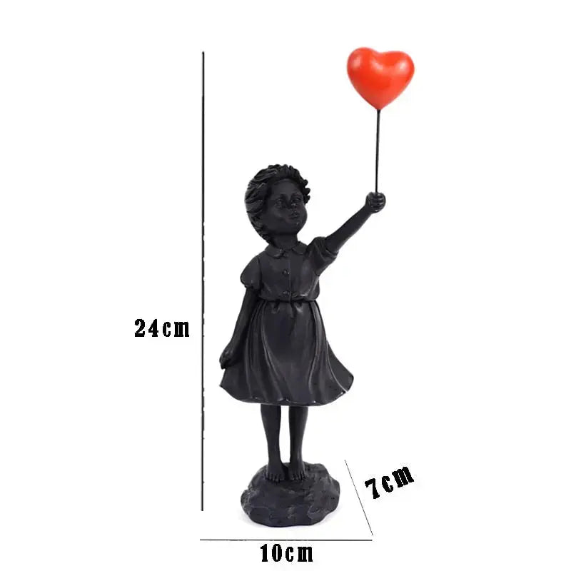 Maliben | Banksy Flying Balloon Girl Statue