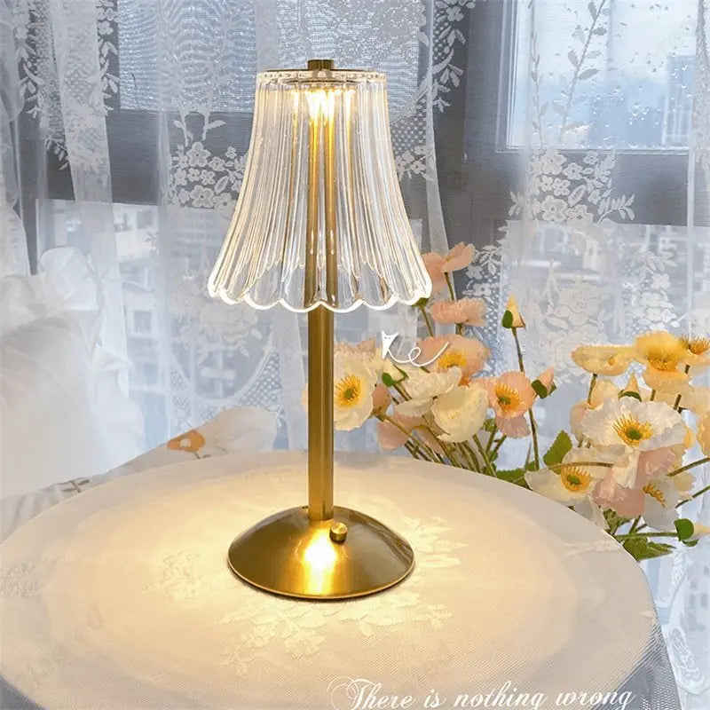 Maliben | Cristalglow - Chic Wireless Table Lamp With Elegant Crystal Decoration